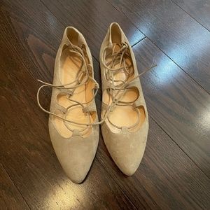 Gabriella Ballerina Swede Flat Shoes - Size 8.5